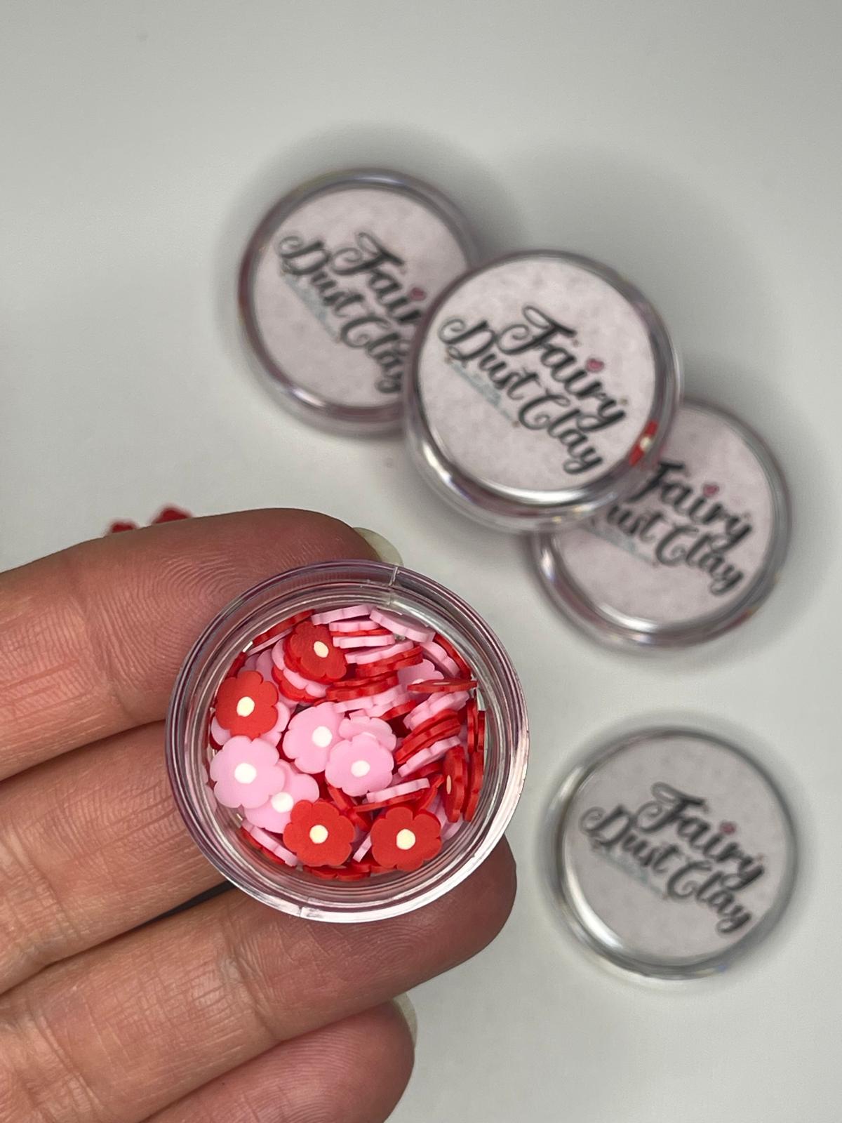 Blush & Bloom Flower Polymer Clay Sprinkle mix - Decoden/Scrapbooking/Slime