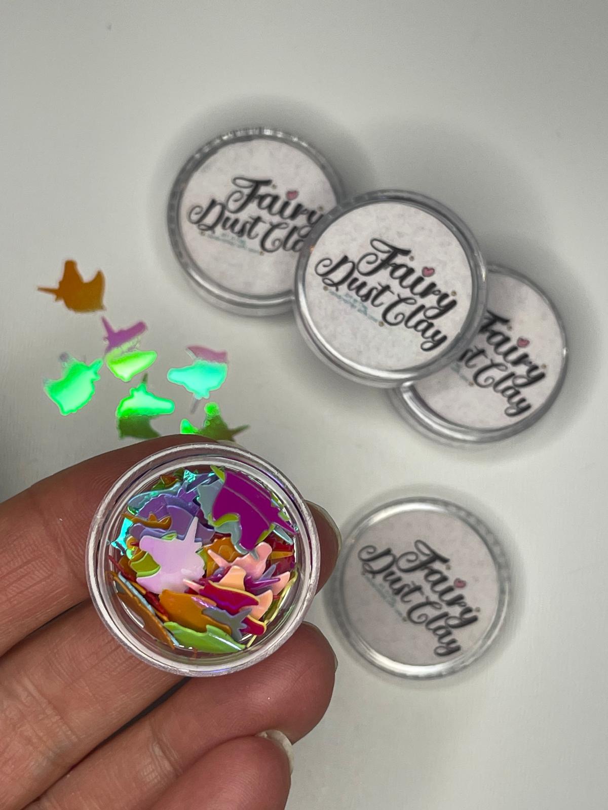 Unicorn Silhouette Color Shifting Glitter Flakes- Glitter/Scrapbooking/Slime