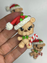 Load image into Gallery viewer, Christmas Teddy Bear Clay Figurine _ Handmade