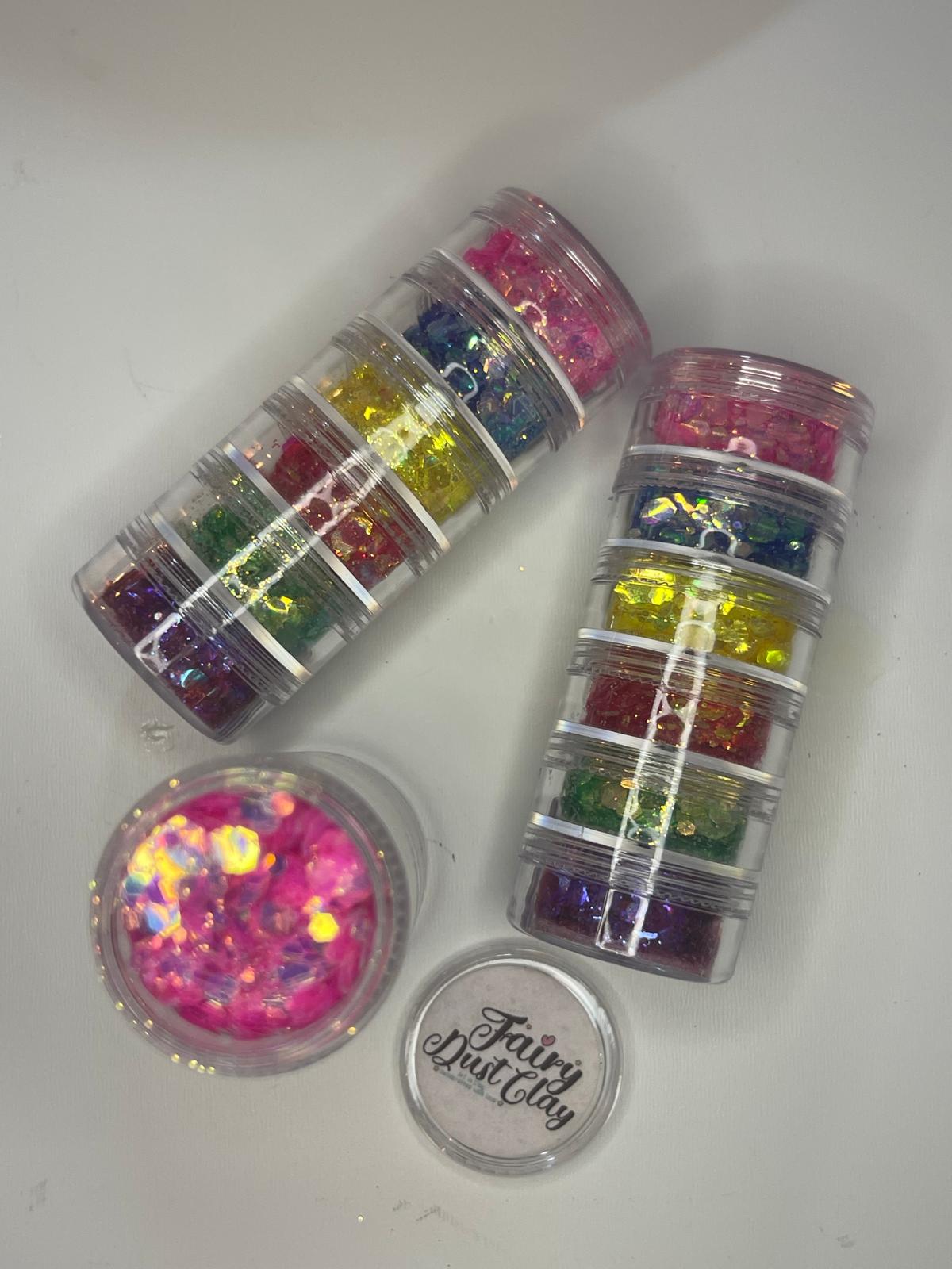 Fairy Dust Magic - Shimmer Flakes - Glitter/Sequins - Set of 6 Colors