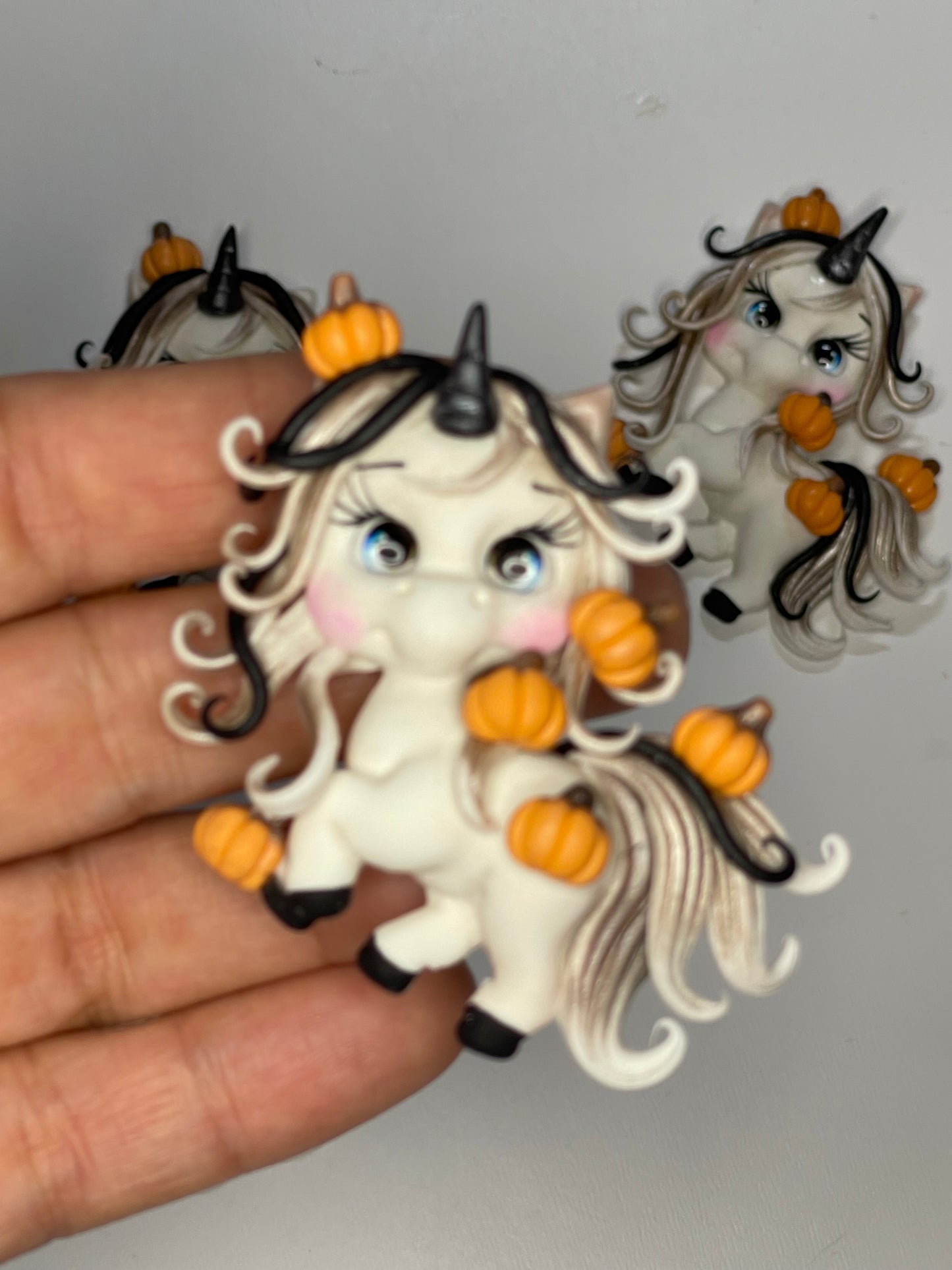 Pumpkin The Fall Unicorn - Handcrafted Clay