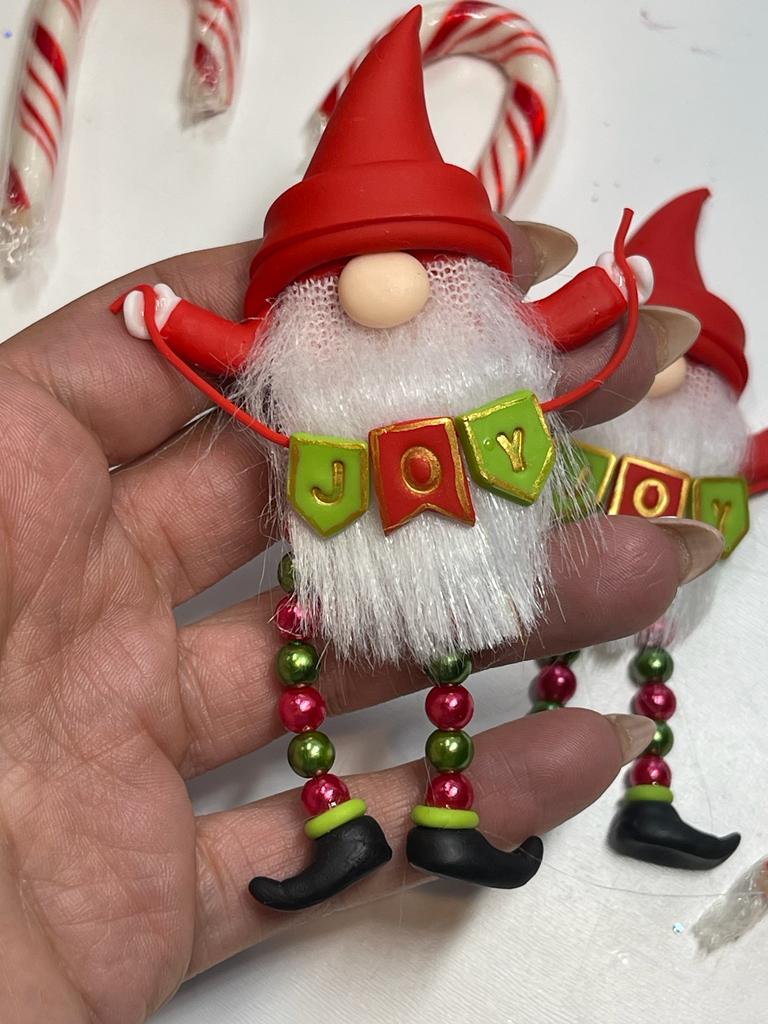 Jolly The Christmas Elf Clay Figurine - Handmade