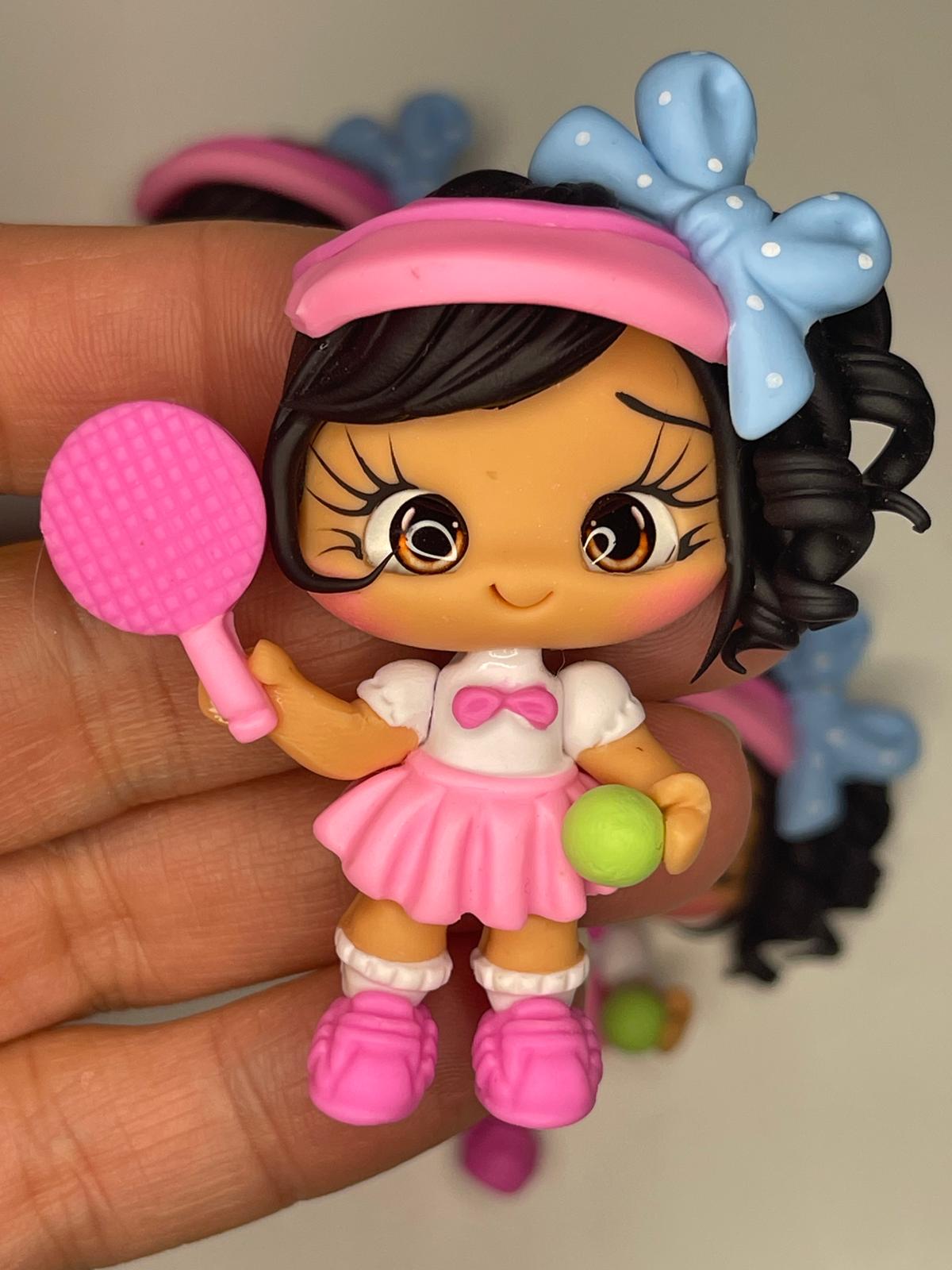 The Tennis Player Handmade Clay Figurine - Sports Collection