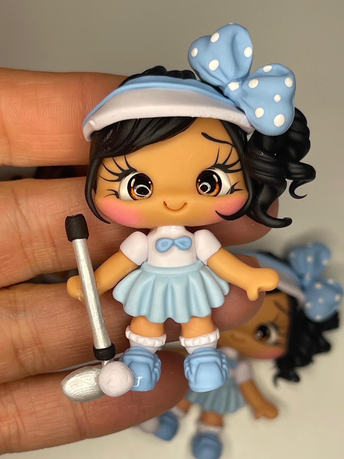 The Little Golfer Handmade Clay Figurine - Sports Collection