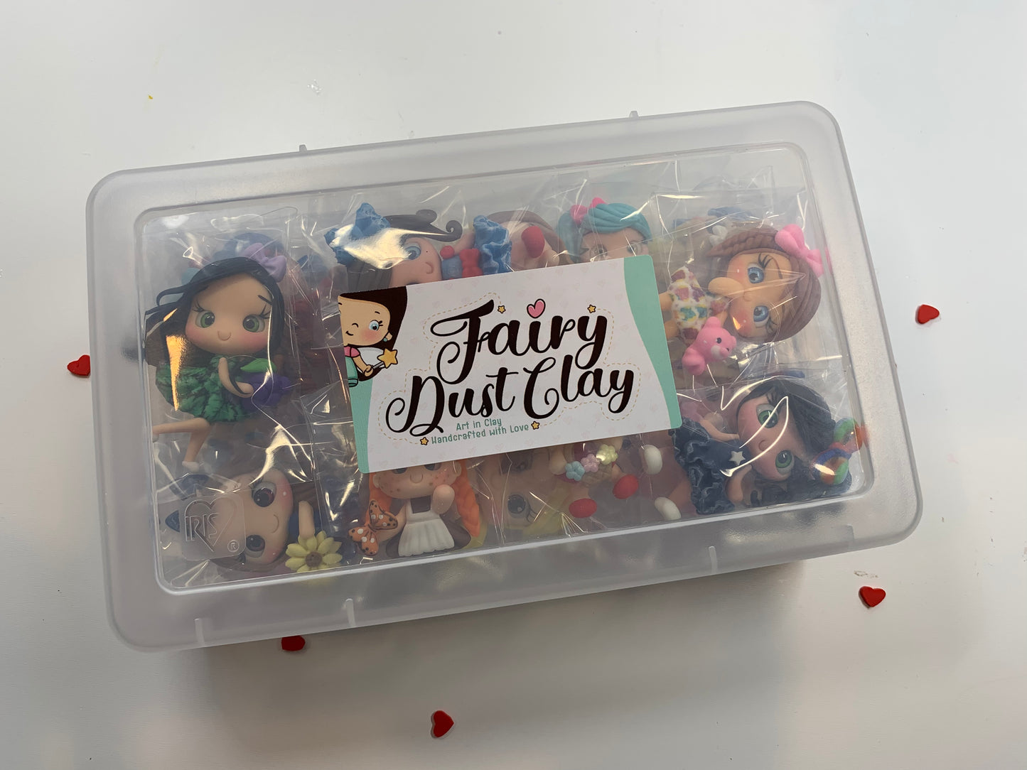 MEGA Deluxe Surprise Clay Bundle Box, 20 Pieces, Flat Back Clay Figurines - Handmade