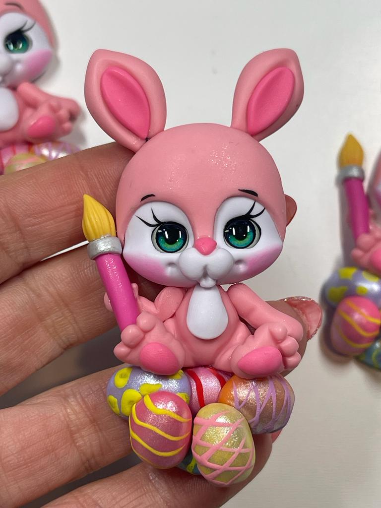 Rose The Easter Bunny Figurine - Handmade