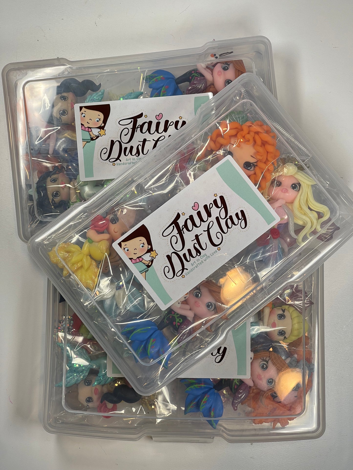 Deluxe Mermaid Princess Mystery Surprise Clay Bundle Box - Handmade