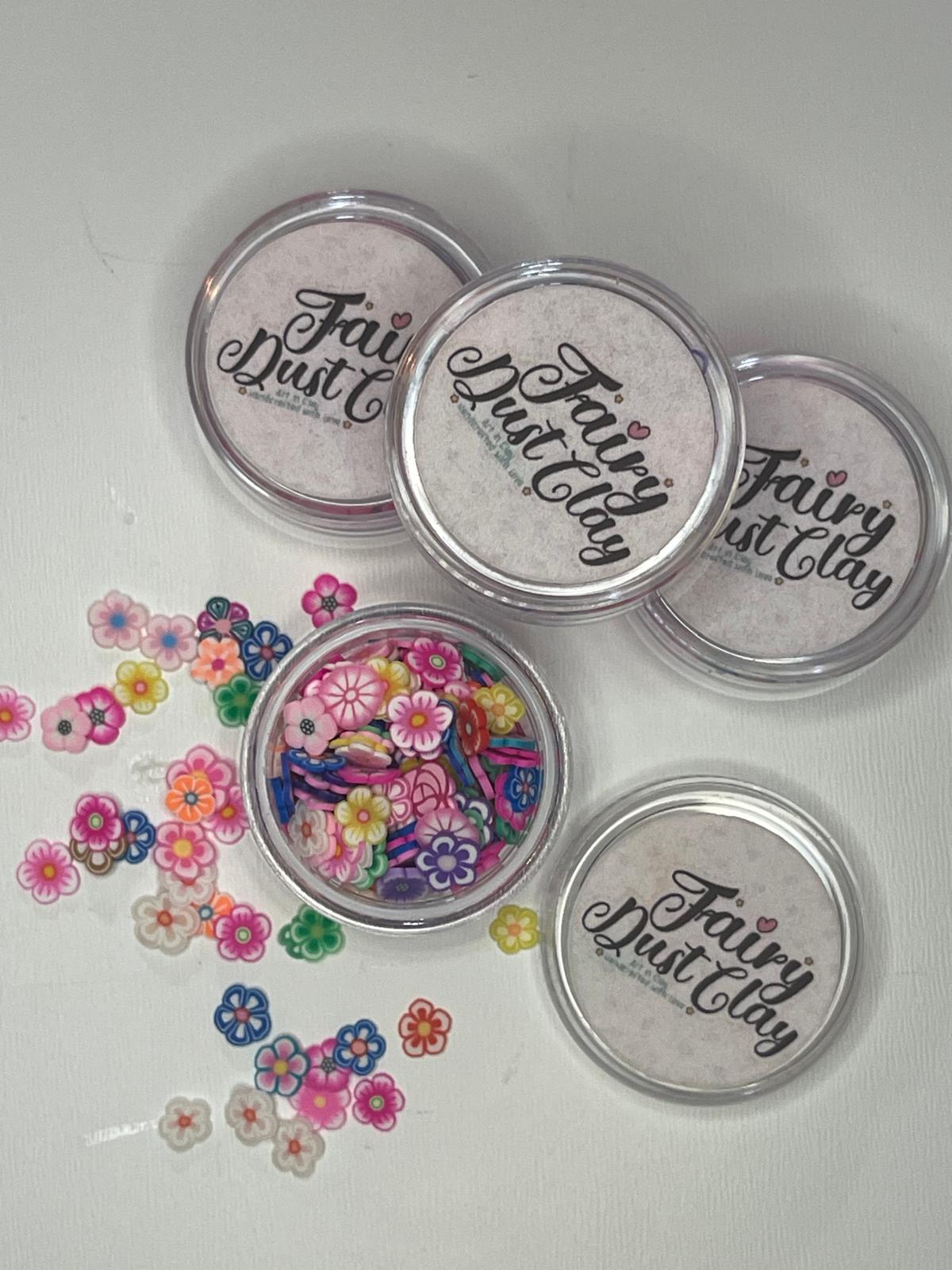 Flower Mix Clay Fake Sprinkles, Decoden, DIY Craft, Slime, Shaker Filler
