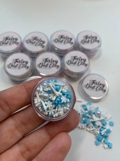Winter Wonderland Clay Fake Sprinkles- Decoden/ Scrapbooking/ Slime