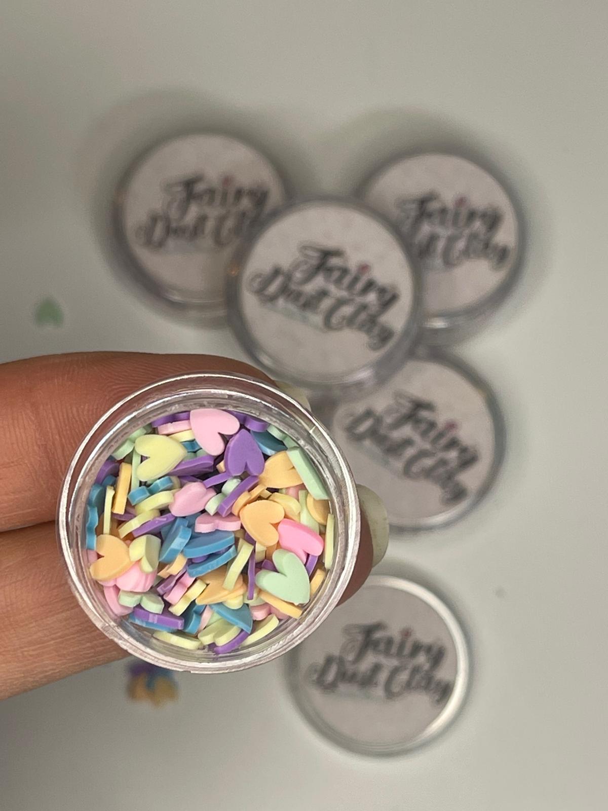 Love Hearts Clay Sprinkles - Glitter/ Confetti