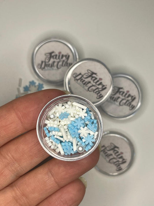 Winter Wonderland Clay Fake Sprinkles- Decoden/ Scrapbooking/ Slime