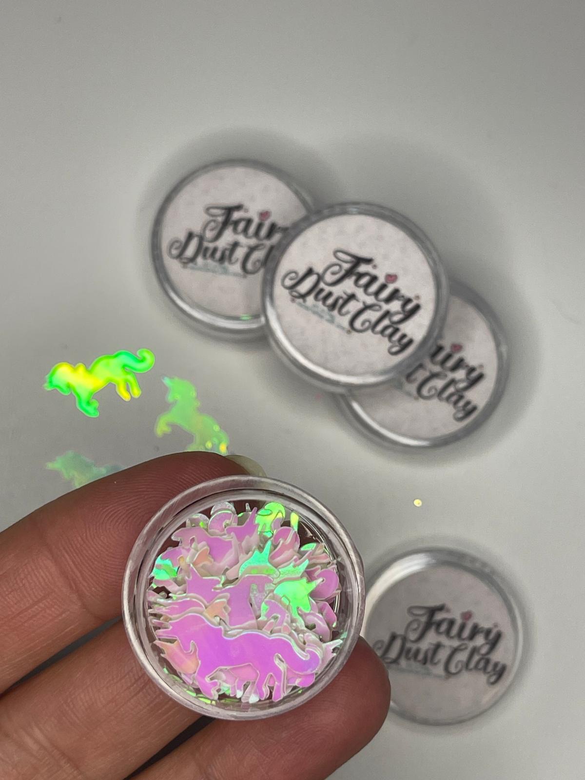 Iridescent Unicorn Shape Glitter Flakes- Card Making/Scrapbooking/Slime/Crafts