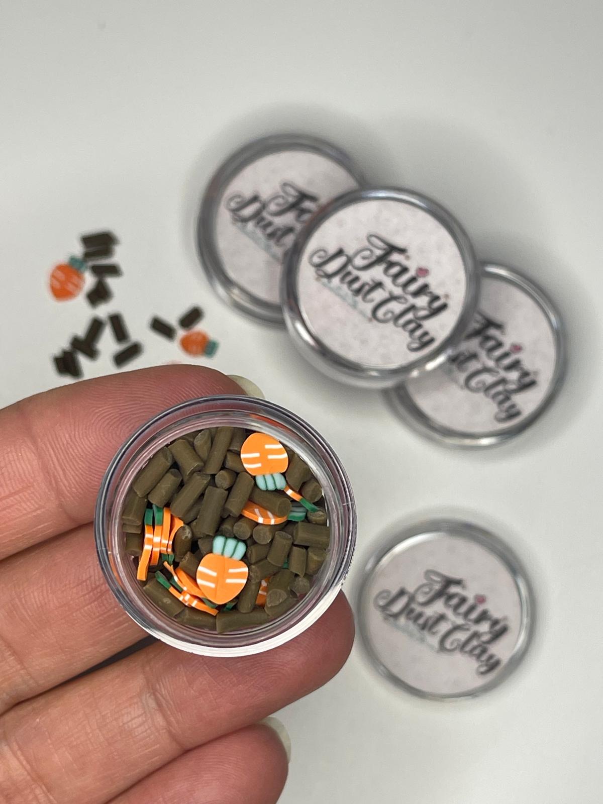 Chocolate and Mini Carrots Clay Sprinkle mix - Easter Clay - Decoden