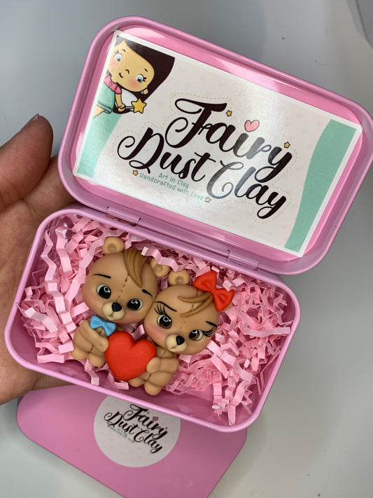 Handmade Valentine Clay Box Keepsake – Mini Love Gift,  Clay Heart Box