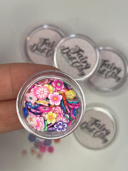 Flower Mix Clay Fake Sprinkles, Decoden, DIY Craft, Slime, Shaker Filler