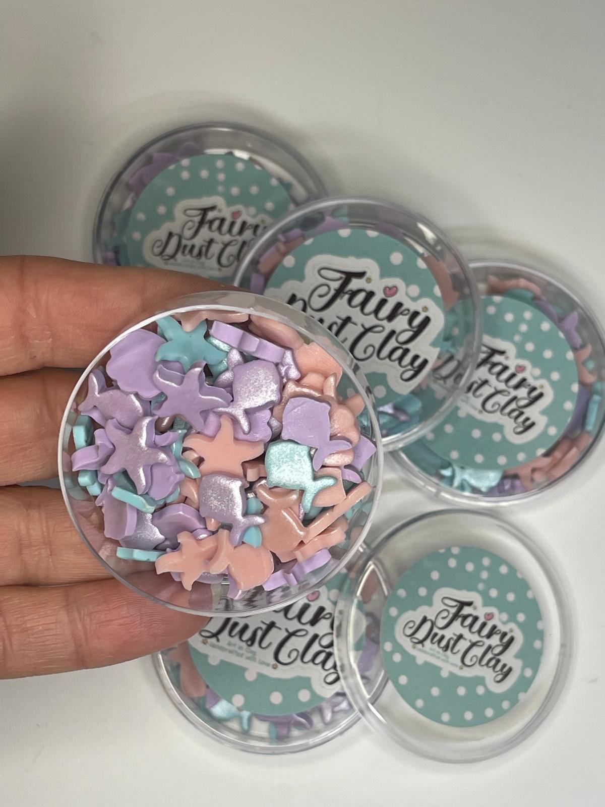 Mermaid Vibes Mix Colors and Shapes Clay Fake Sprinkles, Confetti, Scrapbooking