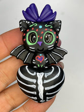 Load image into Gallery viewer, Sugar Skull Bat and Heart Handpainted - Limited Edition
