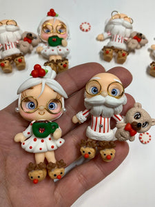 Mr. and Mrs. Claus Christmas Clay Set