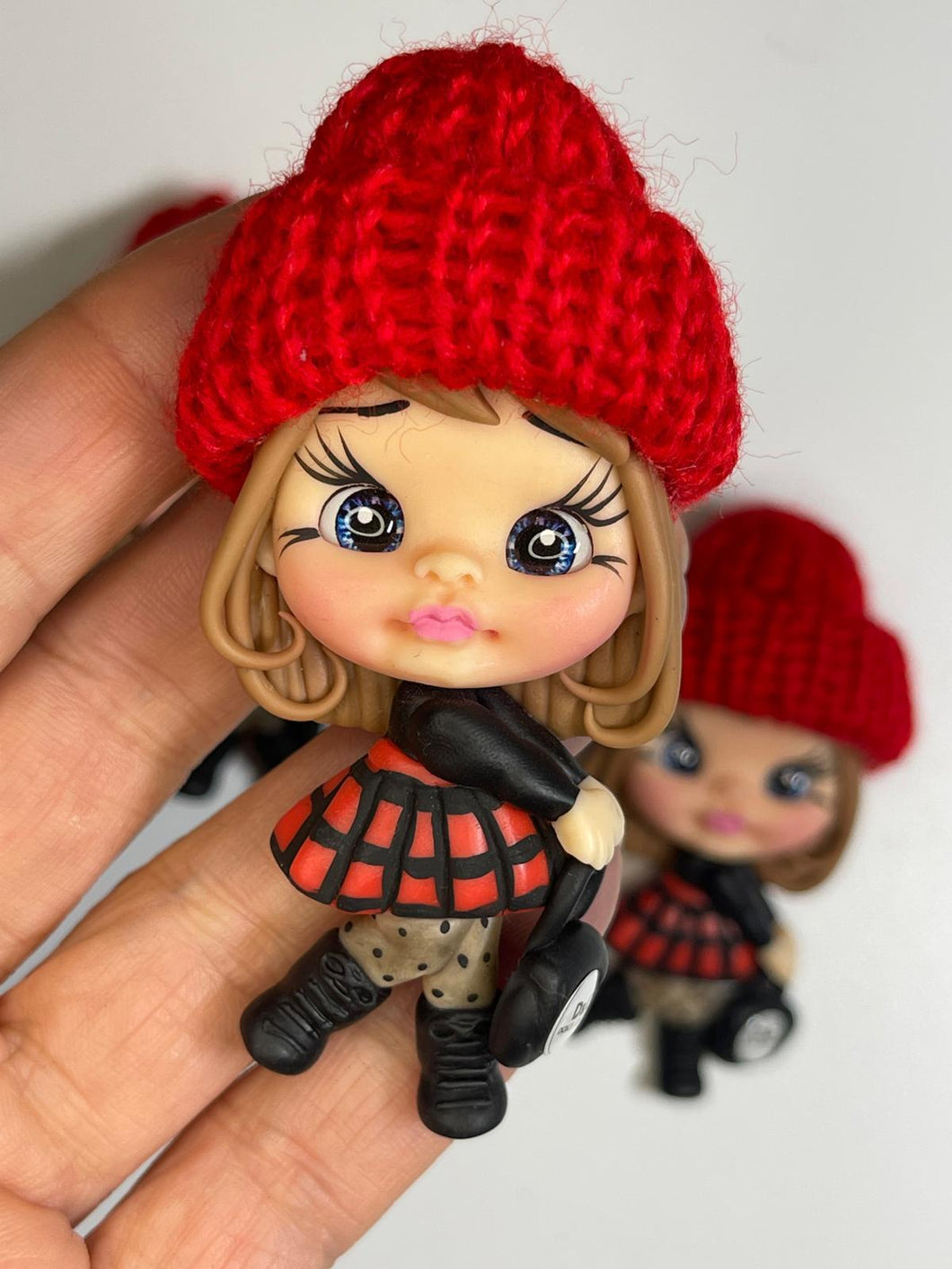 Debbie The Little Fashionista Clay Figurine - Handmade