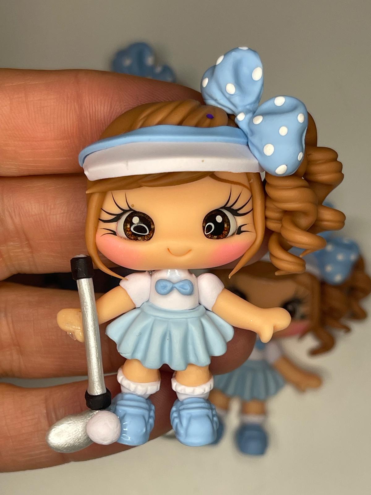 The Little Golfer Handmade Clay Figurine - Sports Collection