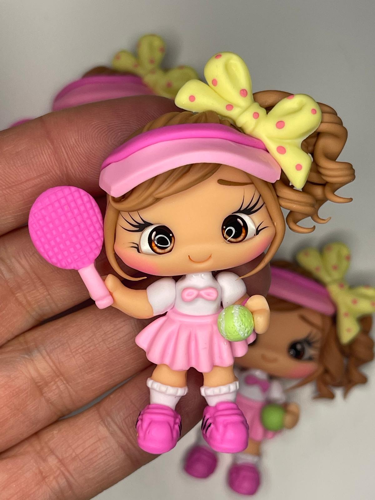 The Tennis Player Handmade Clay Figurine - Sports Collection