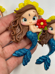 Melody The Mermaid Clay Figurine - Handmade