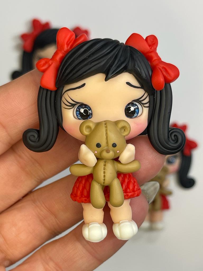 Valentina The Valentine's Clay Figurine - Handmade