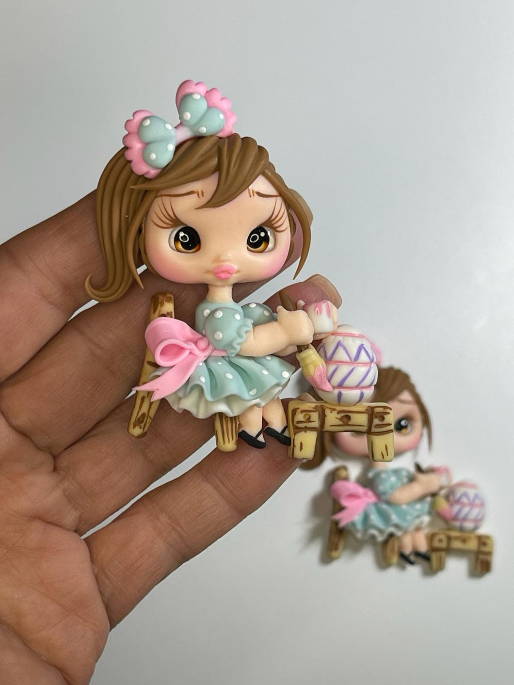 Luna The Easter Coloring Handmade Clay Figurine