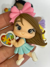 Load image into Gallery viewer, Autism Awareness Clay Figurine - Handmade
