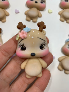 Charlotte Baby Deer Spring Easter  Clay Embellishment