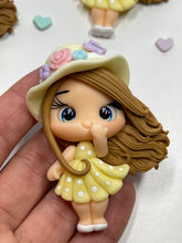 Load image into Gallery viewer, Erika Spring Girl Clay Embellishment , Flat back Clay
