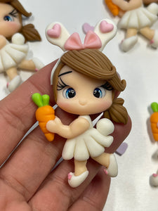 Hopper The Easter Girl Clay Embellishment