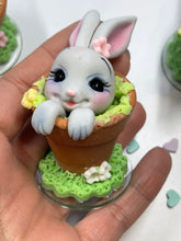 Load image into Gallery viewer, 3-D Easter Bunny Set Of Three Clay Figurines
