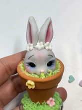 Load image into Gallery viewer, 3-D Easter Bunny Set Of Three Clay Figurines
