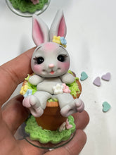 Load image into Gallery viewer, 3-D Easter Bunny Set Of Three Clay Figurines
