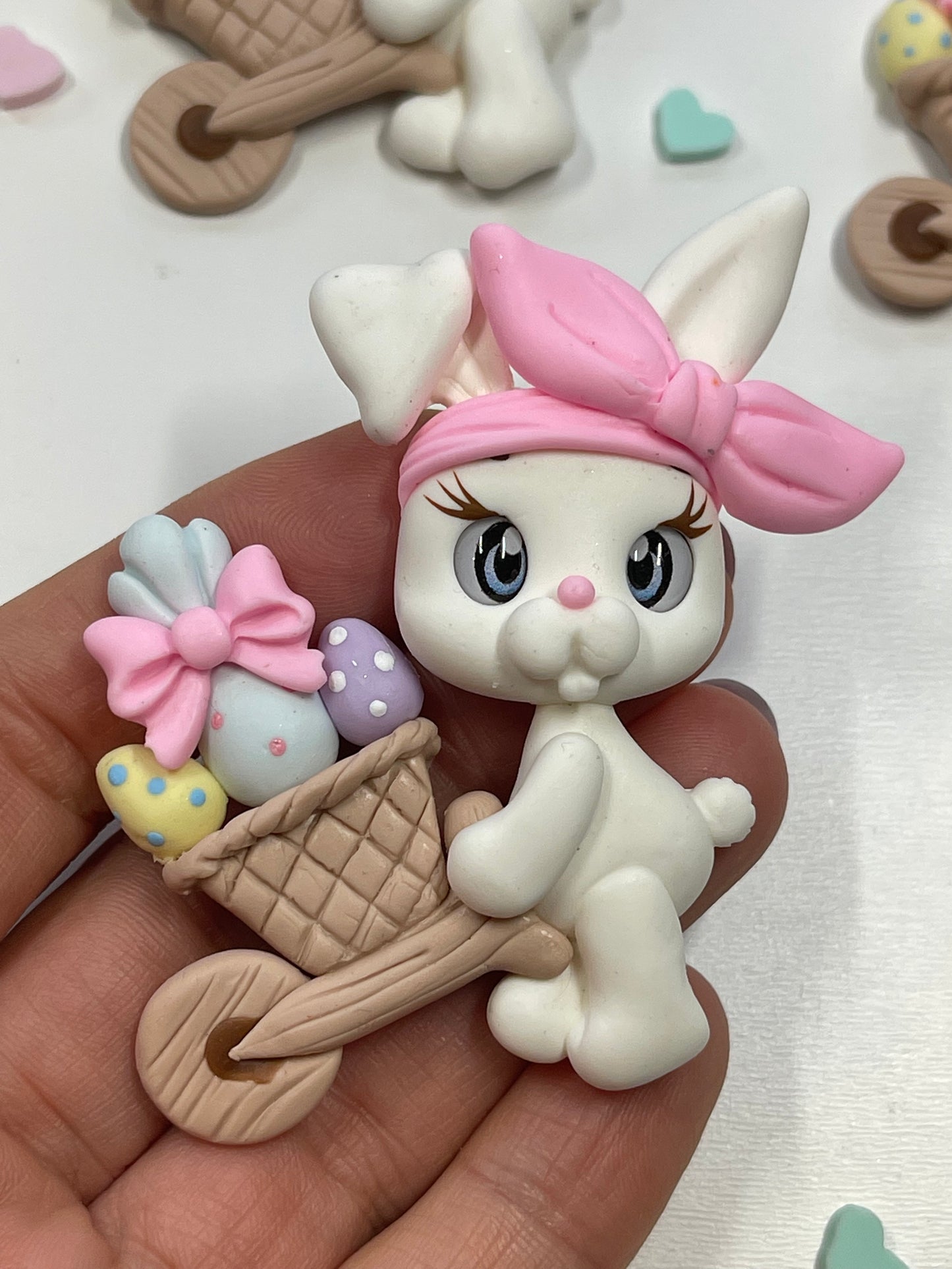 Petal The Easter Bunny Girl Gardner Clay Figurine