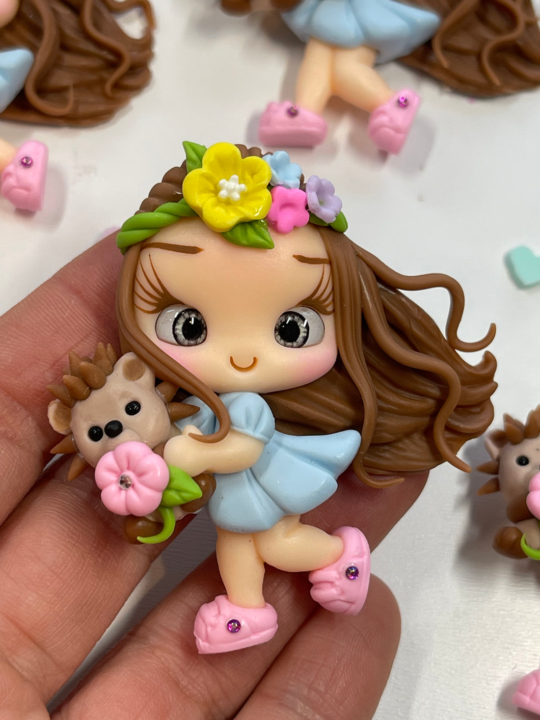 Morgana The Spring Easter Girl Clay Figurine