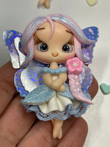 Hope The Lavender Fairy Spring Clay , Flat Back Clay