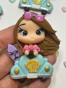 Beach Vibes Girl Clay Figurine