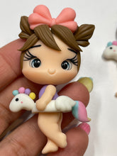 Load image into Gallery viewer, Summer Fun Girl Clayl Figurine
