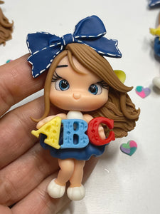 ABC Girl Back to School Clay Collection -Handmade