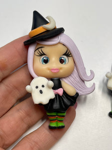 Faith The halloween Witch Clay Figurine- Handmade