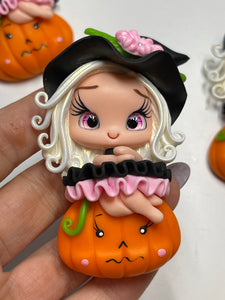 Allegra The Halloween Pumpkin Witch - Handmade