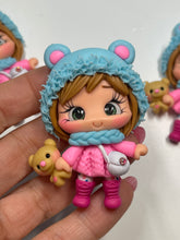 Load image into Gallery viewer, Maddie Sweater Weather Girl Clay Figurine- Handmade
