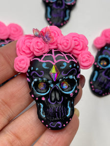 Sugar Skull Limited Edition Hand painted and Swarovski Embelishment - Handmade