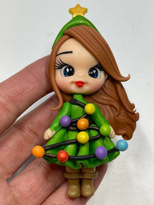 Vanessa Christmas Clay Figurine - Handmade - Christmas Holiday