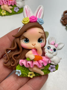 Lola The Bunny Girl Figurine- Handmade