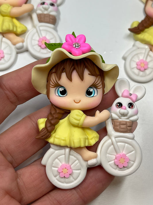 Rachel The Spring Girl Clay Figurine - Handmade