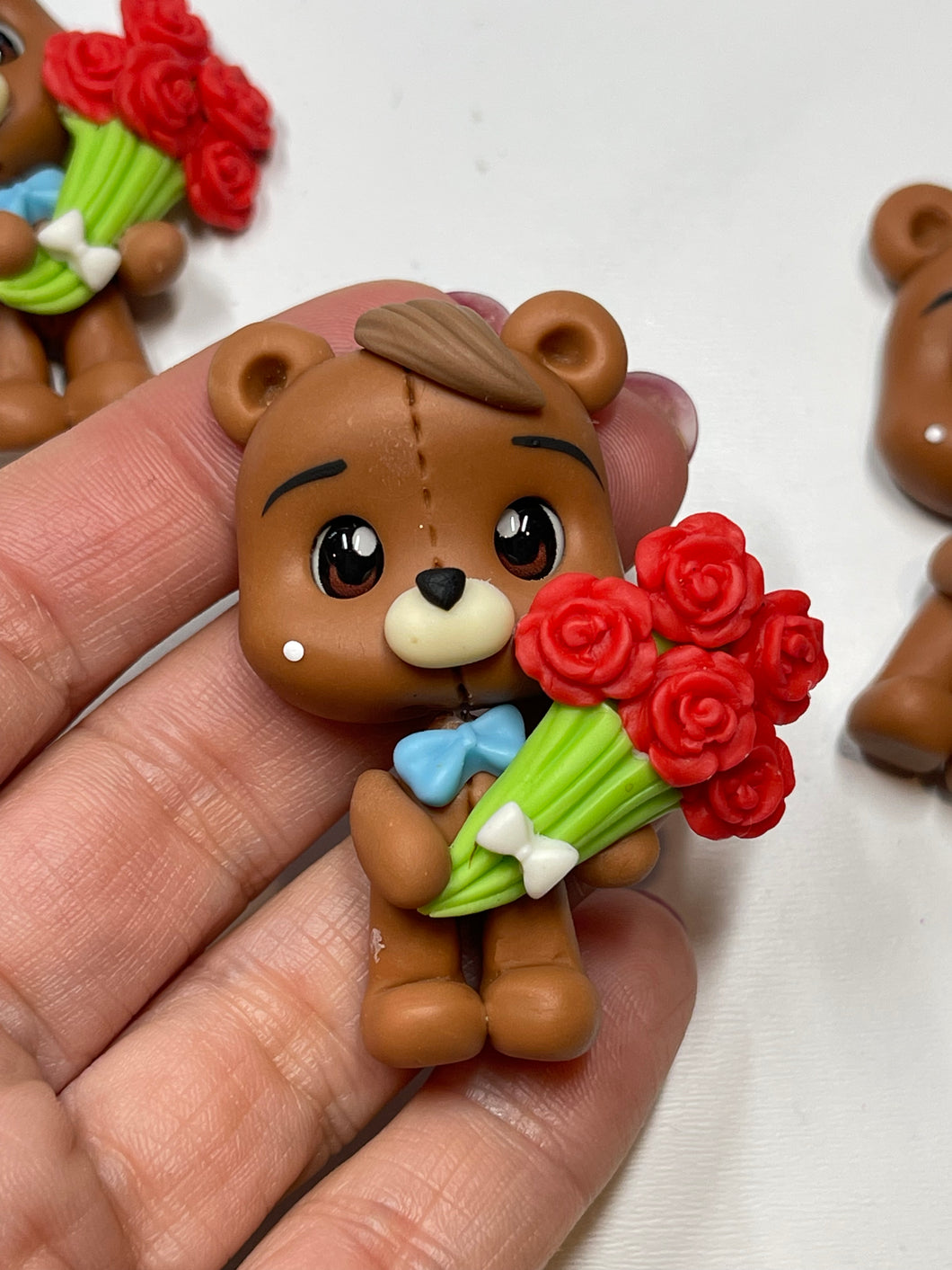 Be Mine Valentine Bear Clay - Handmade