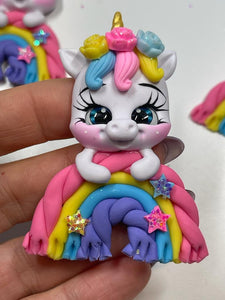 Dreamer The Unicorn Clay Figurine - Handmade